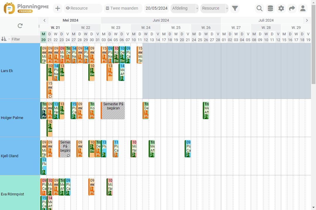 Visualisering av anstllningsavtal p schemat